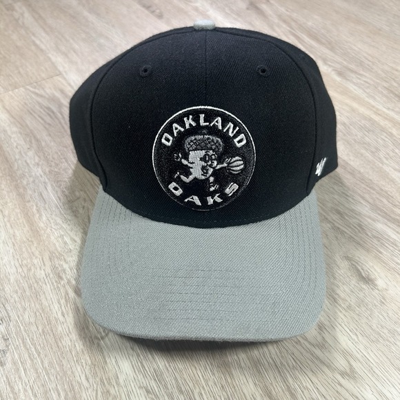 ’47 Other - 47 Brand Oakland Oaks Snapback Hat ABA Basketball Black Gray Wool Cap